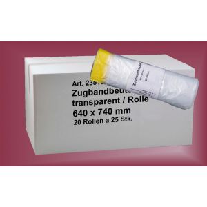 Müllbeutel 60 Ltr._transparent mit Zugband