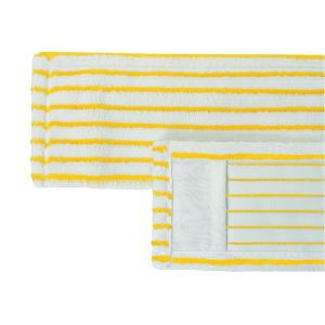 Microborstenmopp 40 cm mit Taschen weiß/gelb