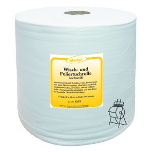 Putztuchrolle 1 lag. hochweiß Wisch- u. Poliertuch